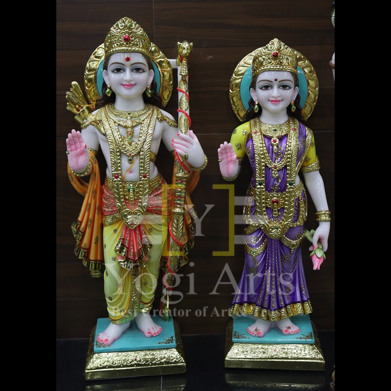 Colorful Ram Sita statue