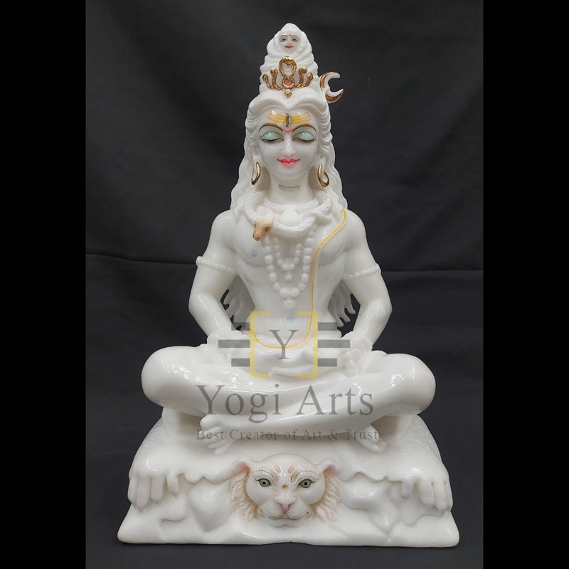 White Sitting Shiv Ji